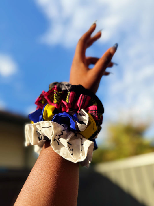 African Print Scrunchies